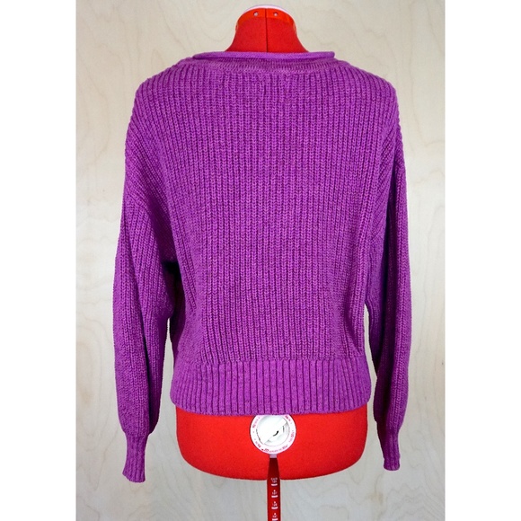 GAP "Shaker-Stitch Pocket Sweater" in "Hollyhock Purple" - Picture 4 of 7